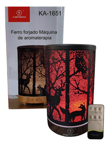 Aromatizador E Difusor De Ar Ultrassônico C/ Controle 200ml Cor Azul/vermelha