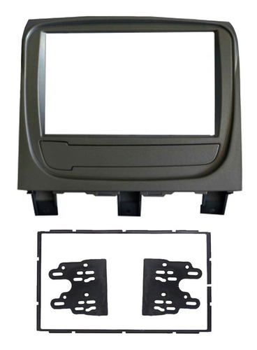 Moldura Painel 2 Din Palio Economy 2012 A 2020 Multimidia Cor Grafite