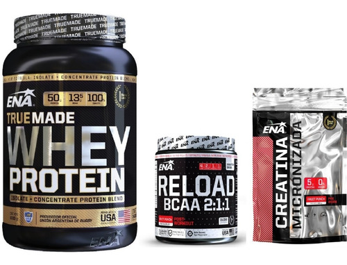 Promo: True Made 1kg+reload Bcaa +creatina Micronizada Ena