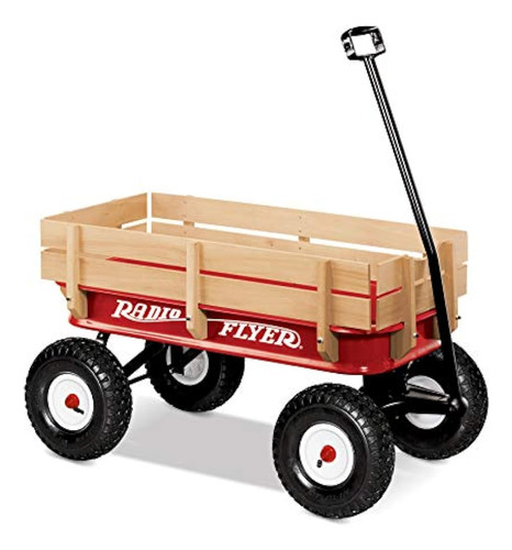 Radio Flyer Vagón Todo Terreno De Acero Y Madera De 36  