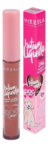 Batom Líquido Dog Lovers Vizzela Labrador Efeito Matte 3,5g