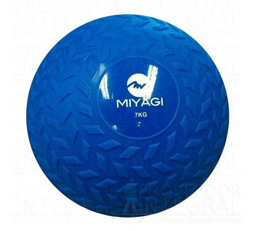 Balón Pelota Medicinal Tipo Llanta Inflable 7 Kg Azul Miyagi