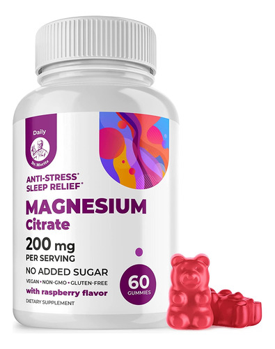 Magnesium 200 Mg 60 Gomitas Dr. Moritz Sabor A Raspberry