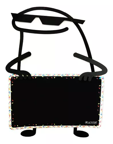 Painel Grande Lousa De Giz - Festa Flork Meme Menino