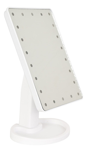 Espejo De Maquillaje Con Luz Led Recargable Usb 3 Niveles