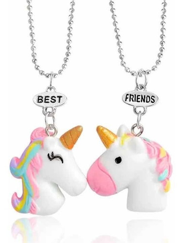 Collar Importado Unicornio Doble Mejores Amigas