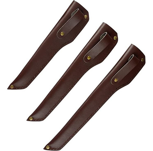 Xyj 3pcs / Set Funda De Cuchillo De Cuero Para 6 7 8 Pulgad