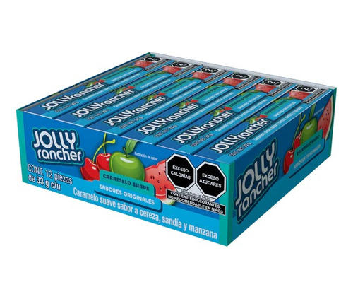 Jolly Rancher Caramelo Macizo Sabores Frutales 12pzs