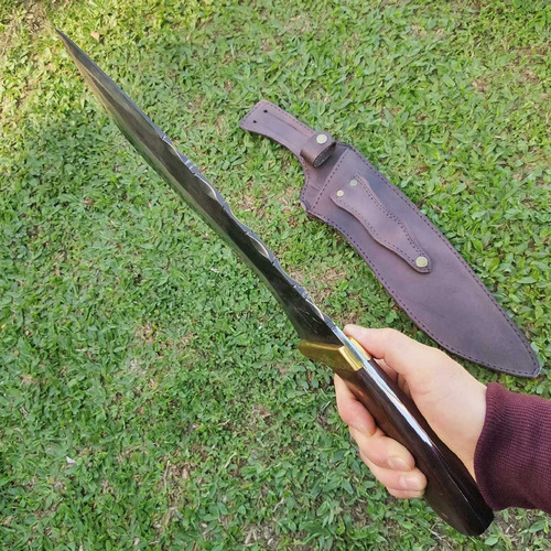 Imagem 6 de 9 de Faca Bushcraft Kukri Machete Zanline Artesanal 12' Pol Facão