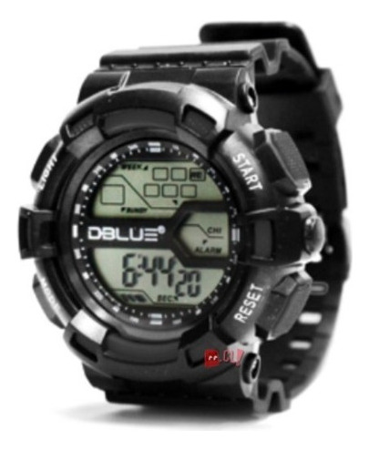 Reloj Deportivo Digital Sumergible 30mts Color Negro - Ps