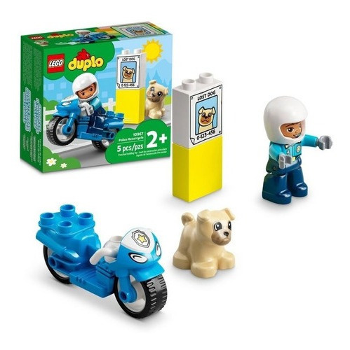 Kit De Construcción Lego Duplo Moto De Policía 10967 5 Piezas 2+