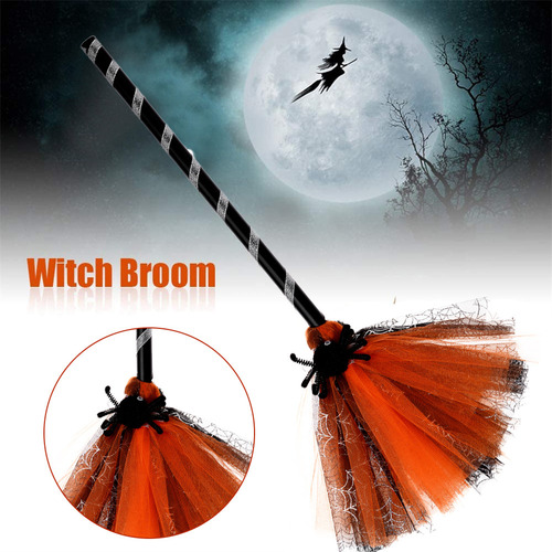 Escoba De Bruja De Halloween, Accesorio De Escoba Para Cospl