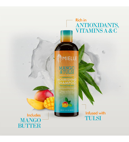 ChampĂș Nutritivo Mielle Organics Mango & Tulsi 250 Ml