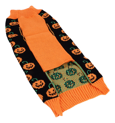 Suéter De Halloween Para Perro, Bonito Estampado De Calabaza
