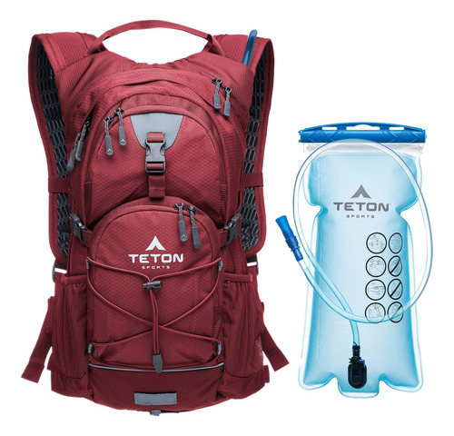 Mochila De Hidratación Oasis 22l Con Vejiga 3l Teton Sports Color Rojo Diseño De La Tela Lisa