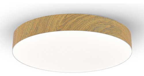 Plafon Led Nordico 50cm Linux 45w Luz Calida Fria Neutra Estructura Madera Clara Leuk