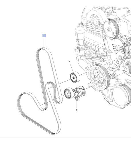 Correa Alternador Cruze Diesel Original Chevrolet 