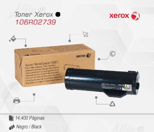 Toner Xerox 3655 Original Alta Capacidad