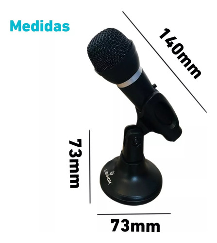 Microfone De Mesa 3.5mm Jogos De Voz Karaoke Live Musica