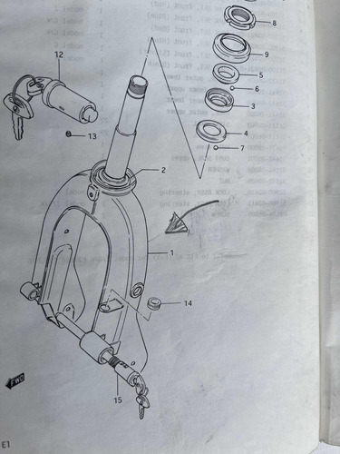 Tenedor-horquilla Delantera  Suzuki Fz 50 51200-02840-23w