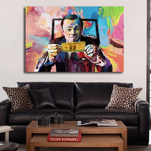 Imagen 2 de 8 de Cuadro-lobo De Wall Street-decorativo-ultra Hd 100x70cm.