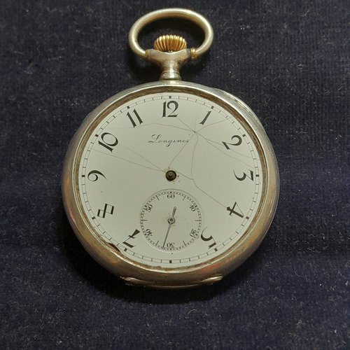 Reloj De Bolsillo Longines De Plata Para Restaurar Plata (Usado)