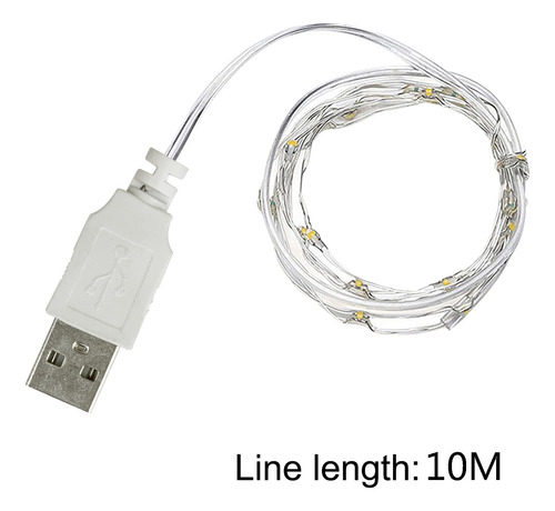 Lámpara Usb De Alambre De Cobre Con Flores, Decoración Navid