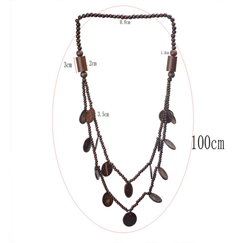 Collar Bohemio Cadena De Suéter Collar De Cuentas Tejido