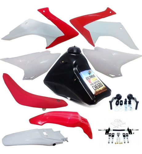 Kit Plastico Completo Crf 230 Adaptavel Nx 150 Bros Avtec