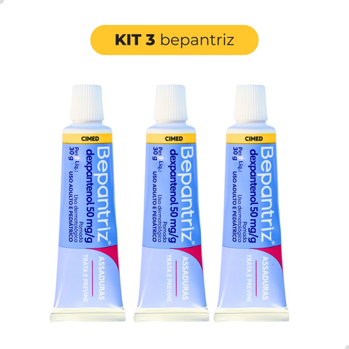Kit Cuidado Tatuagem Bepantriz Pomada 30g Com 3 Unidades