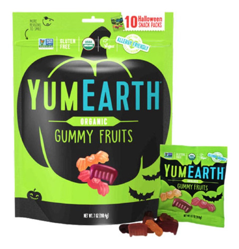 Yumearth, Gomitas De Frutas Orgánicas De Halloween, 10pack