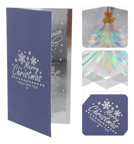 Tarjeta Desplegable De Árbol De Navidad En 3d Hecha A Mano P