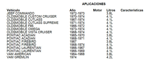 Rotor Distribuidor Std Gmc Li3500 1966-1967 4.1l California