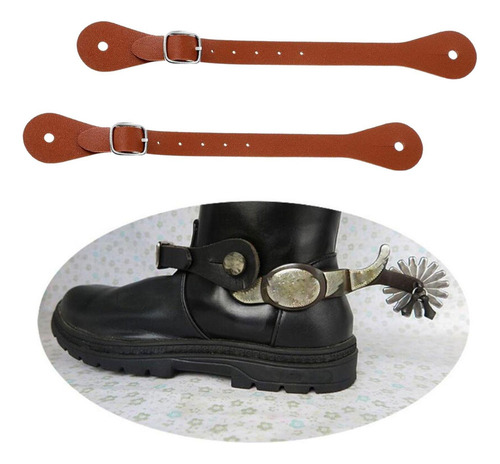 \ 3 Correias De Espora Para Botas, 2 Peças Com Fivela,