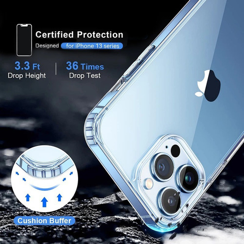Imagem 4 de 5 de Capa Pure Clear Transparente Rock P/ iPhone 13 Pro 6.1 Pol