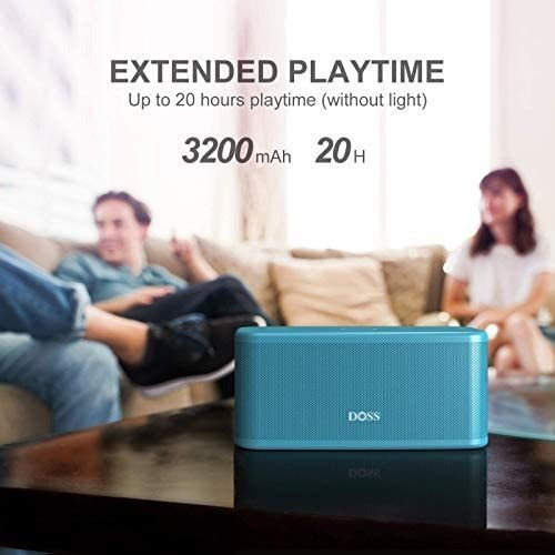 Parlante Doss Soundbox Plus Táctil Control Celeste