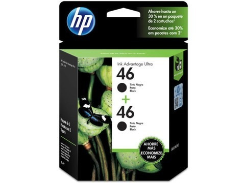 Cartucho Original Hp 46 Negro Dual Pack Alto Rend