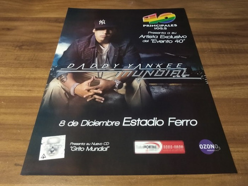 (pd708) Publicidad Daddy Yankee Ferro * 2009