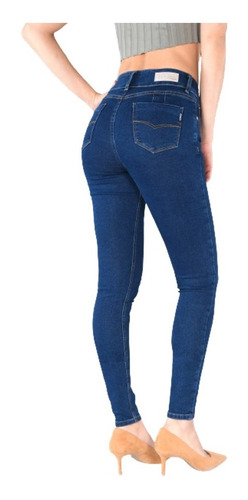 Imagen 1 de 6 de Pantalón Oggi Jeans Mujer Mezclilla Stretch Katia