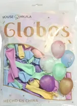 Comprar 100 Globos Latex Colores Pastel Macarron # 5 Colores Pastel