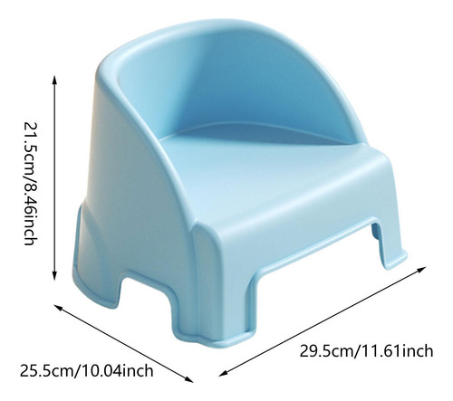Taburete Pequeño Para Cambiar Zapatos Con Respaldo, Azul