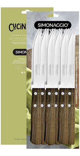 Set Cuchillos Carnicero Simonaggio Cucina Mia 12 Piezas 