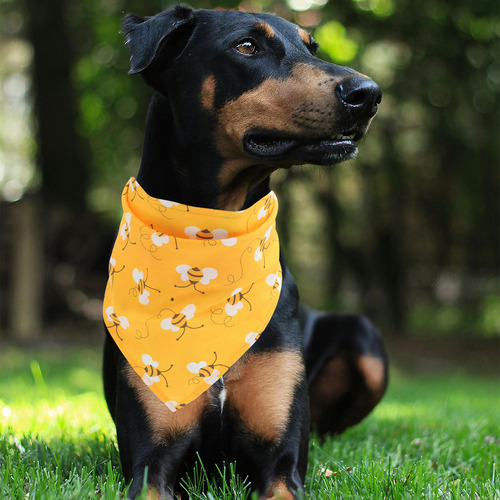 Pañuelo Estampado Para Mascotas Con Estampado De Triángulo C