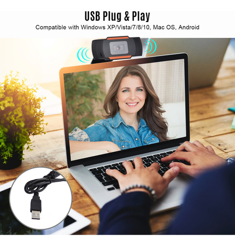 Cámara Web Hd De 720p Con Micrófono Para Videoconferencias Y