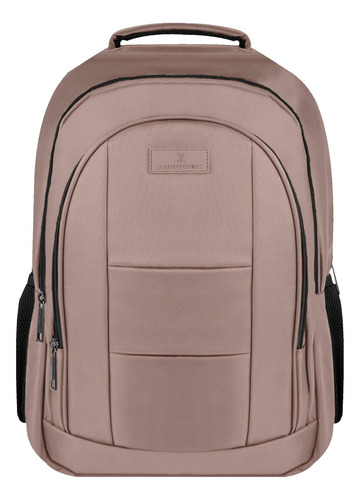 Perfect Choice Mochila Comfort Para Laptop 15.6 - 17' Taupe Diseño De La Tela Lisa