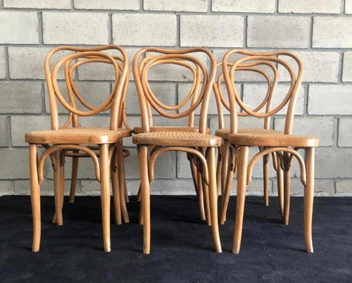 Antiguo Juego De 6 Sillas Mod 3 C/ Arco Originales Thonet 