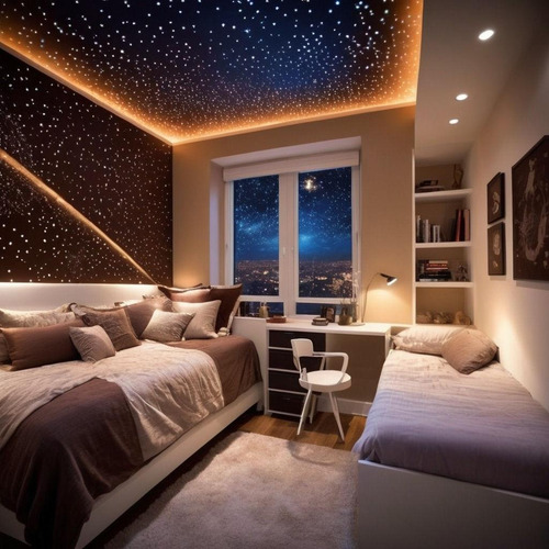 Kit Céu Estrelado Iluminação Fibra Ótica 100 Pontos