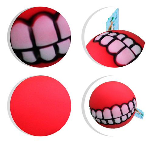 Brinquedo Pet - Bola Com Sorriso De Borracha Cor:laranja