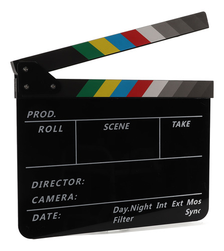 Clapboard De Directores De Cine, Colorida Película Acrílica,