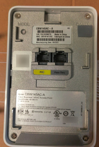 Access Point Cisco Business 145ac 2,4 / 5 Ghz 802.11ac (Usado)